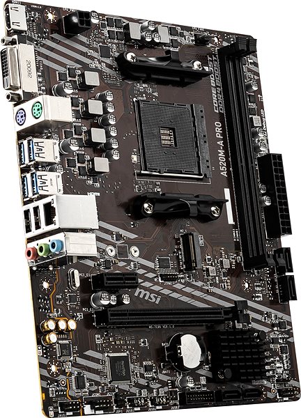 Motherboard MSI A520M-A PRO Lateral view