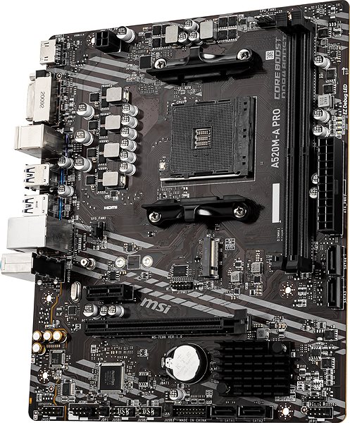 Motherboard MSI A520M-A PRO Seitlicher Anblick