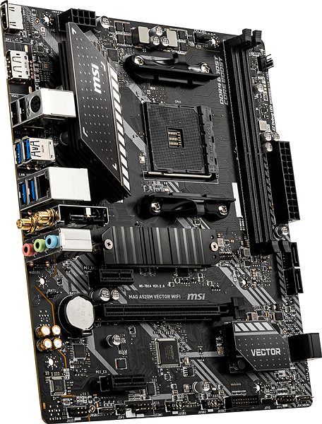 Motherboard MSI MAG A520M VECTOR WIFI Seitlicher Anblick