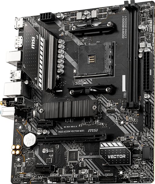 Motherboard MSI MAG A520M VECTOR WIFI Lateral view