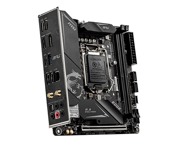 Motherboard MSI MPG B460I GAMING EDGE WIFI Seitlicher Anblick