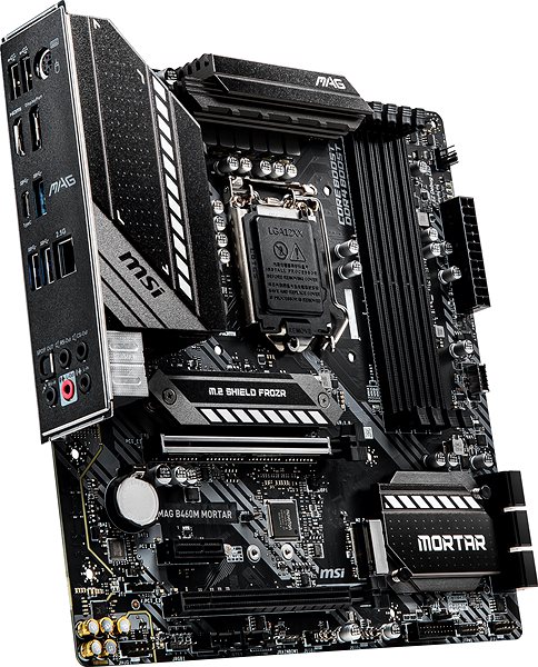 Motherboard MSI MAG B460M MORTAR Seitlicher Anblick