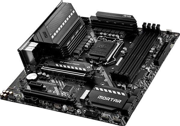 Motherboard MSI MAG B460M MORTAR Seitlicher Anblick