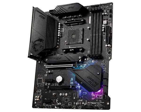 Motherboard MSI MPG B550 GAMING PLUS Lateral view