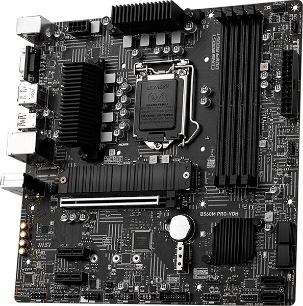 Motherboard MSI B560M PRO-VDH Lateral view