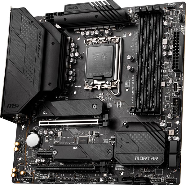 Motherboard MSI MAG B660M MORTAR DDR4 Seitlicher Anblick