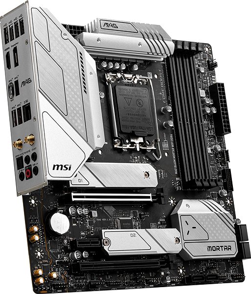 Motherboard MSI MAG B660M MORTAR WIFI DDR4 Seitlicher Anblick