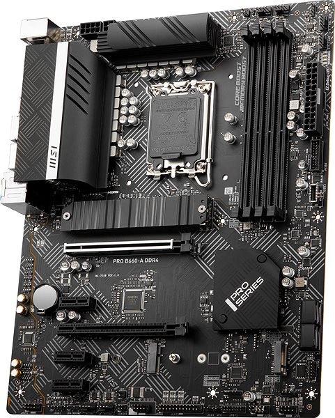 Motherboard MSI PRO B660-A DDR4 Seitlicher Anblick
