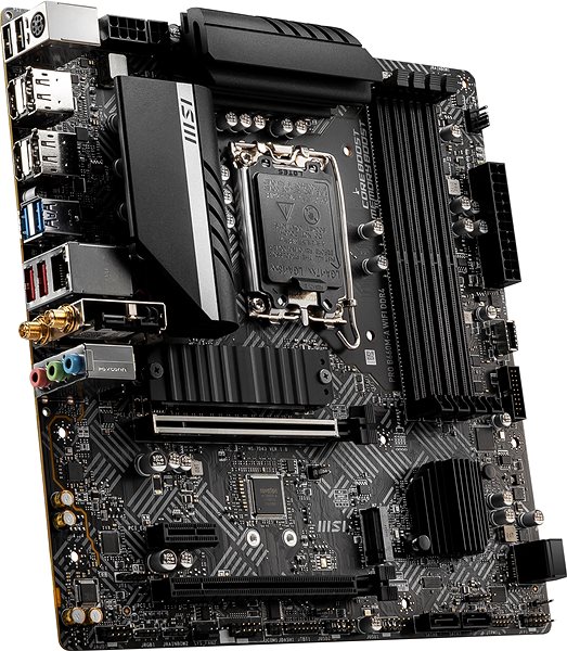 Motherboard MSI PRO B660M-A WIFI DDR4 Seitlicher Anblick
