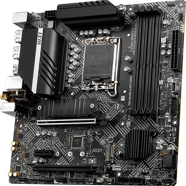 Motherboard MSI PRO B660M-A WIFI DDR4 Seitlicher Anblick