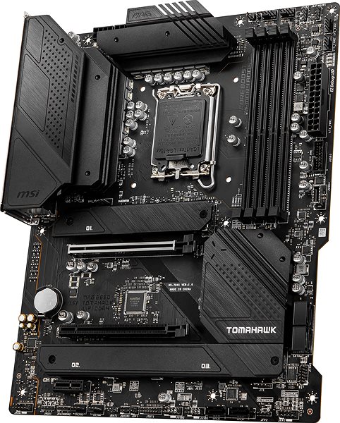 Motherboard MSI MAG B660 TOMAHAWK WIFI DDR4 Lateral view