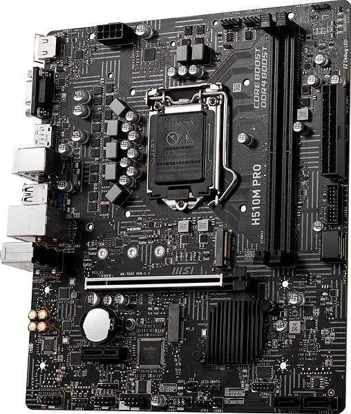 Motherboard MSI H510M PRO Lateral view