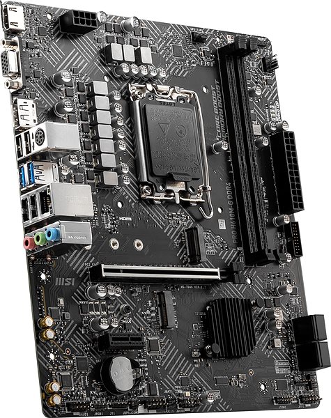 Motherboard MSI PRO H610M-G DDR4 Seitlicher Anblick