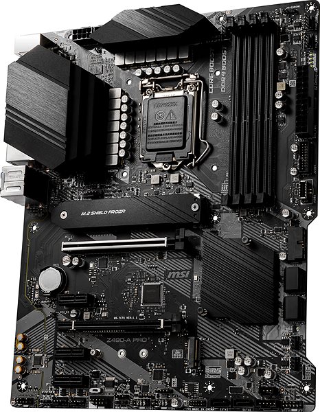 Motherboard MSI Z490-A PRO Lateral view