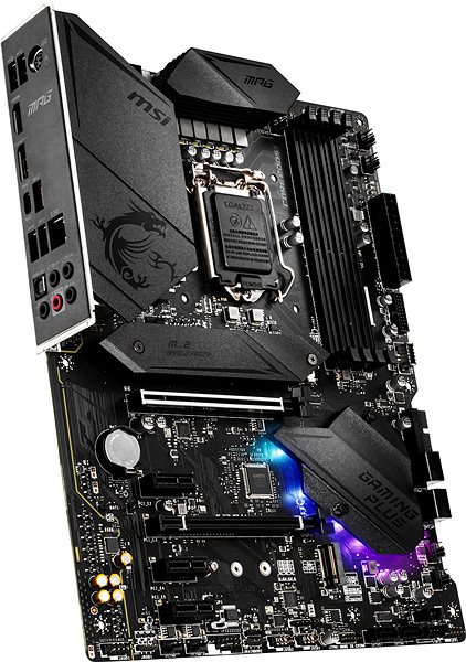 Motherboard MSI MPG Z490 GAMING PLUS Lateral view