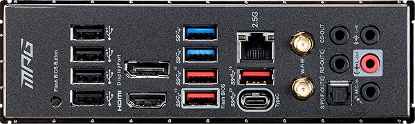 Motherboard MSI MPG Z590 GAMING CARBON WIFI Mainboard Anschlussmöglichkeiten (Ports)