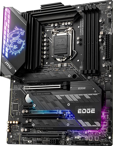 Motherboard MSI MPG Z590 GAMING EDGE WIFI Mainboard Seitlicher Anblick