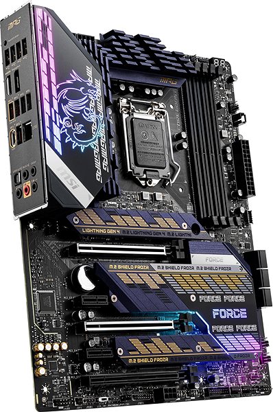 Motherboard MSI MPG Z590 GAMING FORCE Mainboard Seitlicher Anblick