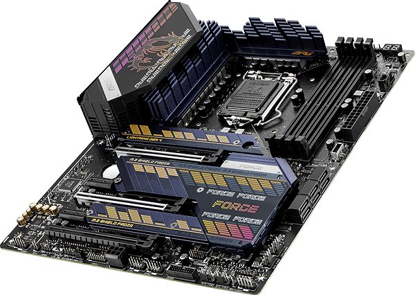 Motherboard MSI MPG Z590 GAMING FORCE Lateral view
