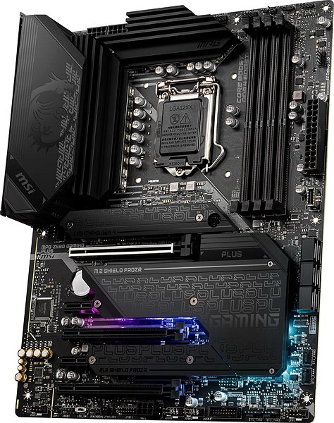 Motherboard MSI MPG Z590 GAMING PLUS Lateral view