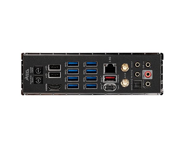 Motherboard MSI MEG Z590 UNIFY Connectivity (ports)