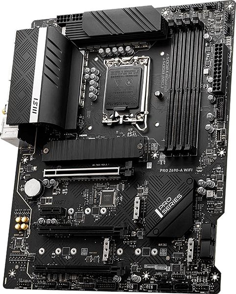 Motherboard MSI PRO Z690-A WLAN Mainboard Seitlicher Anblick