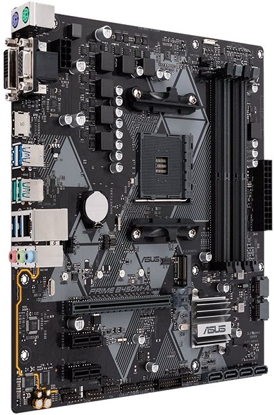 Motherboard ASUS PRIME B450M-A/CSM Lateral view