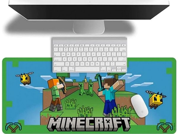 Podložka pod myš Minecraft – Fight With Creepers – Herná podložka na stôl ...