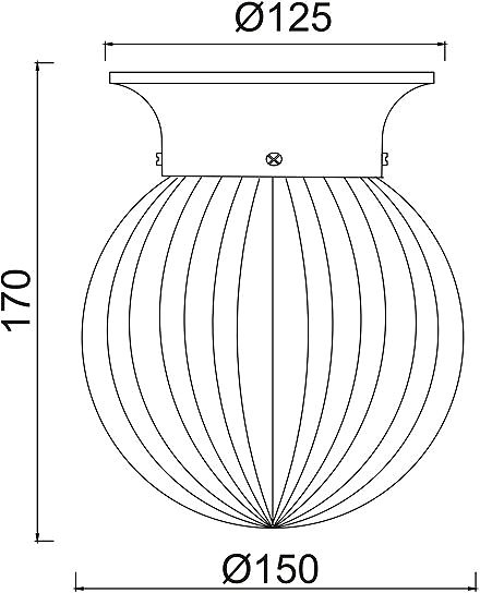Ceiling light Aca Decor Capri, bronze + clear .