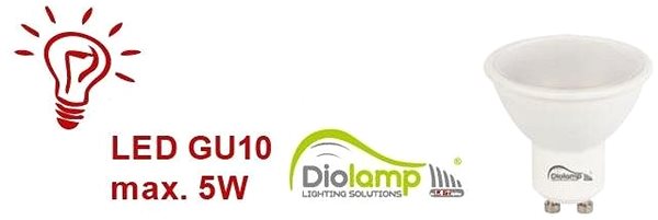 Záhradné osvetlenie Vonkajší nástenný reflektor KERTGU10 W max. 5 W LED / GU10 / 230 V / IP54, biely Vlastnosti/technológia