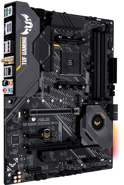 Motherboard ASUS TUF X570-PLUS GAMING (WLAN) Seitlicher Anblick