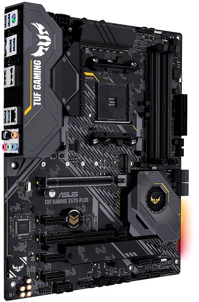 Motherboard ASUS TUF X570-PLUS GAMING Lateral view