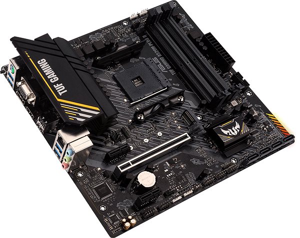 Motherboard ASUS TUF GAMING A520M-PLUS II Lateral view