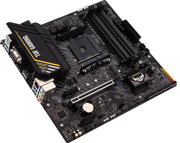 Motherboard ASUS TUF GAMING A520M-PLUS II Lateral view