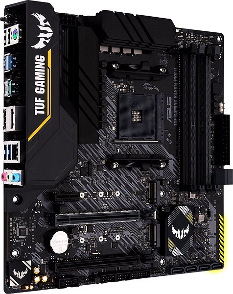 Motherboard ASUS TUF GAMING B450M-PRO II Seitlicher Anblick