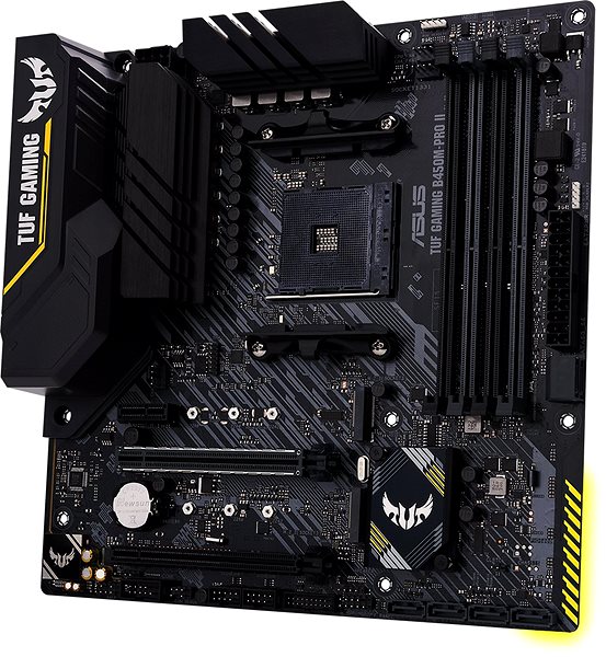 Motherboard ASUS TUF GAMING B450M-PRO II Seitlicher Anblick