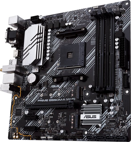 Motherboard ASUS PRIME B550M-A (WI-FI) Lateral view