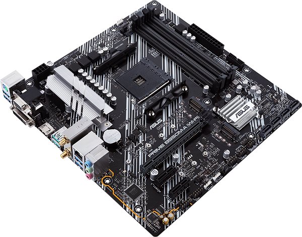 Motherboard ASUS PRIME B550M-A (WI-FI) Seitlicher Anblick