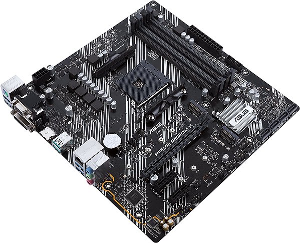 Motherboard ASUS PRIME B550M-K Lateral view