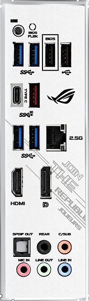 Motherboard ASUS ROG STRIX B550-A GAMING Connectivity (ports)