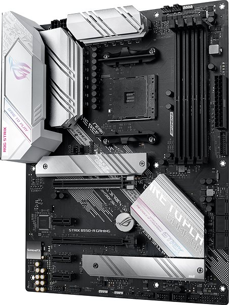 Motherboard ASUS ROG STRIX B550-A GAMING Lateral view