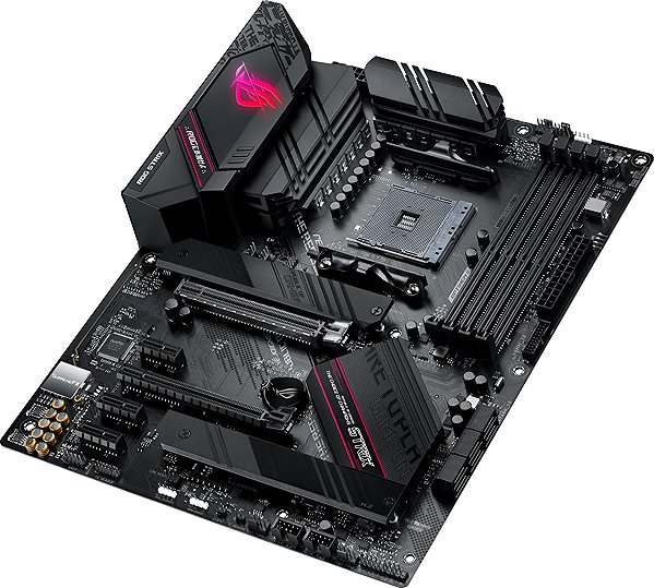 Motherboard ASUS ROG STRIX B550-F GAMING WIFI II Lateral view