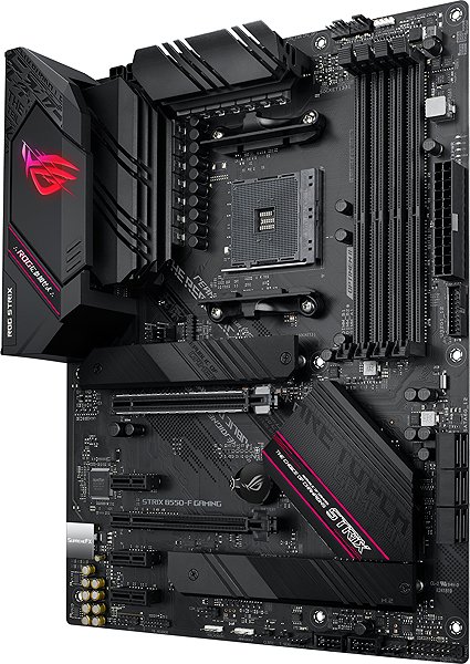 Motherboard ASUS ROG STRIX B550-F GAMING Lateral view