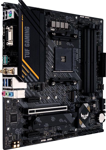 Motherboard ASUS TUF GAMING B550M-E WIFI Seitlicher Anblick
