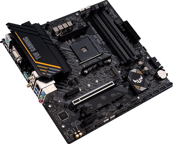Motherboard ASUS TUF GAMING B550M-E WIFI Lateral view