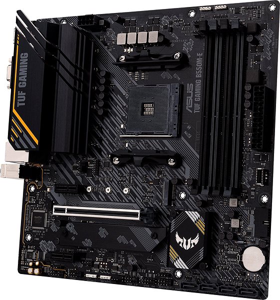 Motherboard ASUS TUF GAMING B550M-E Seitlicher Anblick
