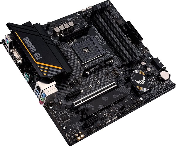 Motherboard ASUS TUF GAMING B550M-E Lateral view