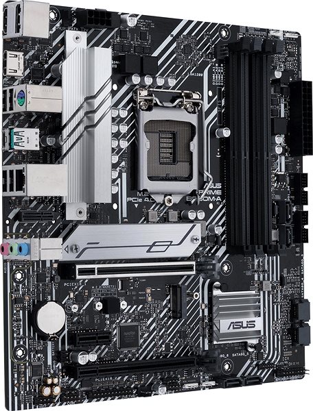 Motherboard ASUS PRIME B560M-A Lateral view