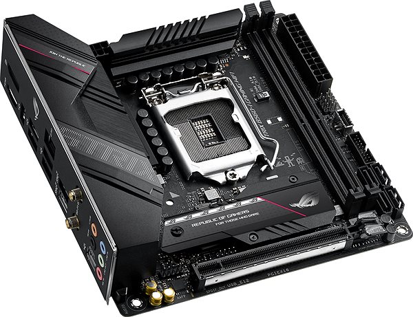 Motherboard ASUS ROG STRIX B560-I GAMING WIFI Lateral view