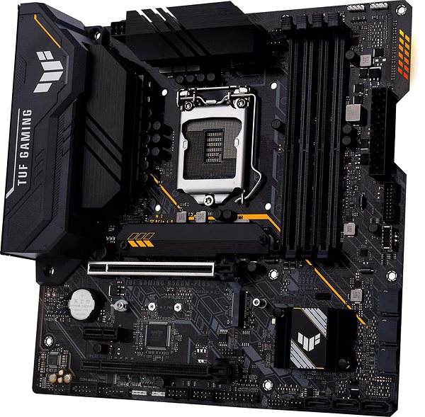 Motherboard ASUS TUF GAMING B560M-PLUS Seitlicher Anblick